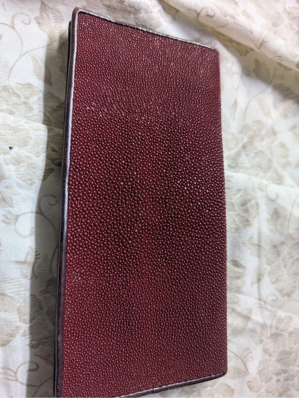 Genuine Stingray Leather Long Wallet with Multiple Card Slots